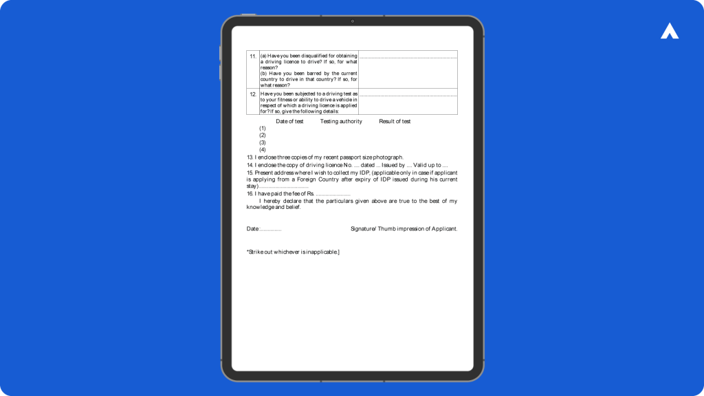 APPLY FOR INTERNATIONAL DRIVING PERMIT IN INDIA visual data 5