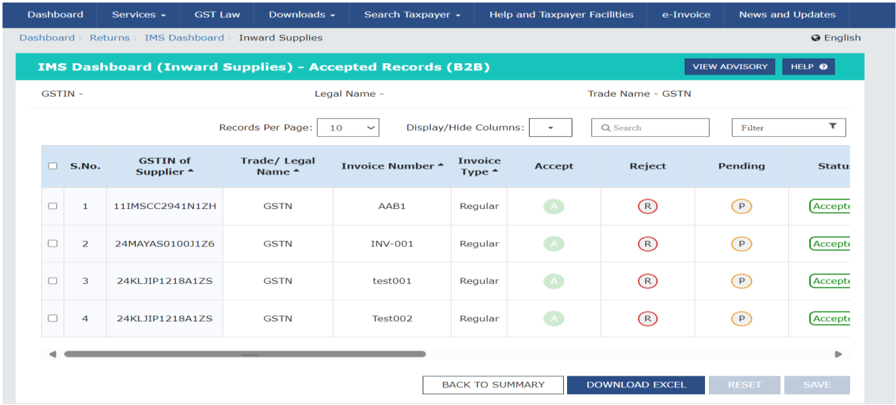 New Dashboard IMS