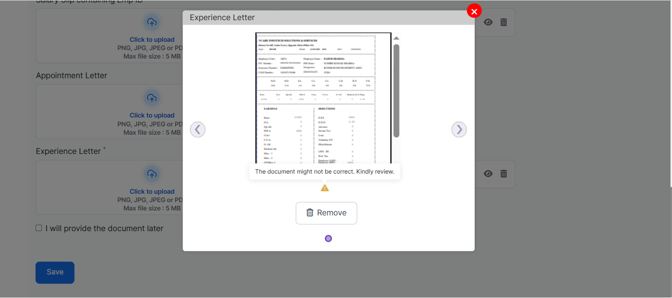 AI based document classification