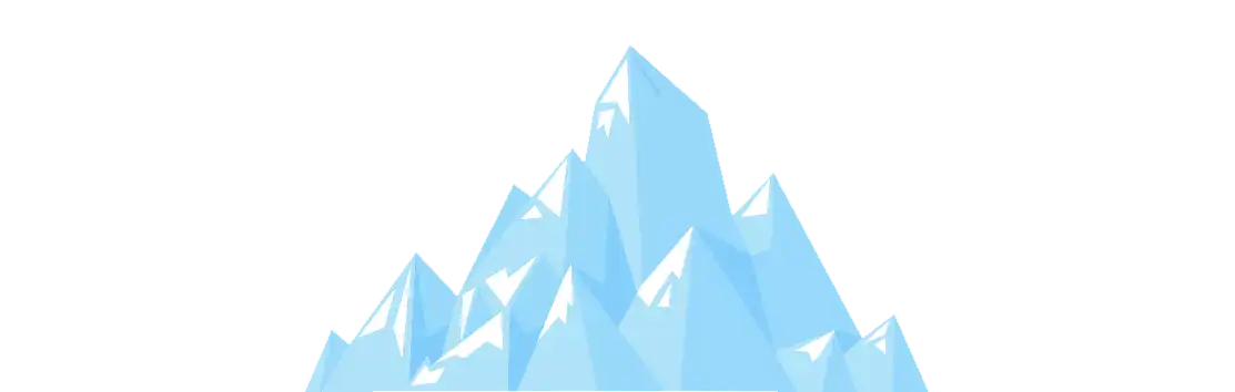 Iceberg above the waterline